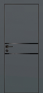 Товар Межкомнатная дверь PX-18 черная кромка с 4-х ст. Графит матовый